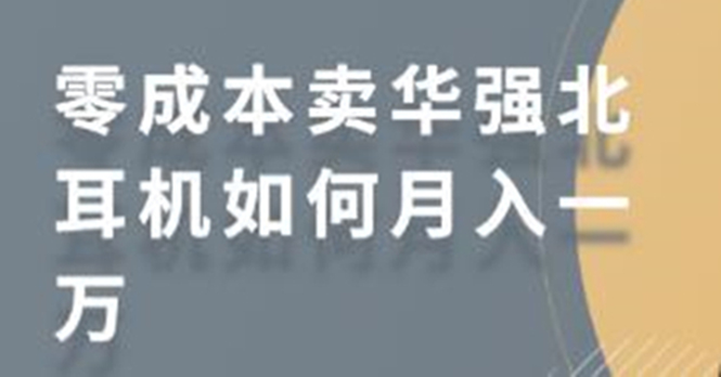 零成本卖华强北耳机如何月入10000+,教你在小红书上卖华强北耳机-致富资源库