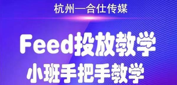 合仕传媒Feed投放教学,手把手教学,开车烧钱必须自己会-致富资源库