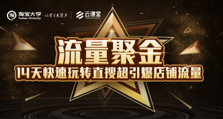 淘宝大学:流量聚金14天快速玩转直搜,超引爆店铺流量,价值8800元-致富资源库