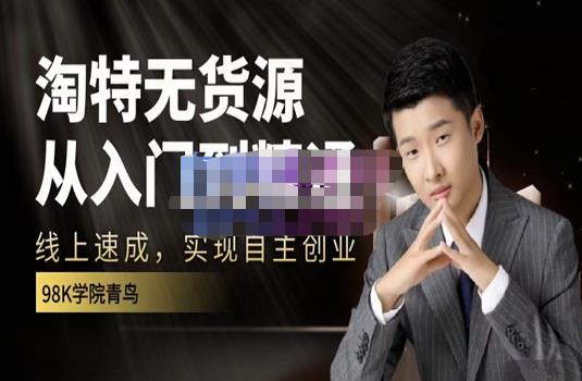 98k学院的淘特无货源线上速成课,从入门到精通,让你最小投入,最高回报-致富资源库