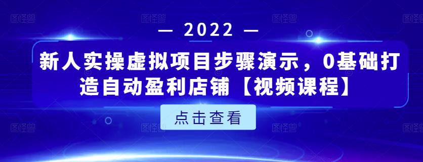 新人实操虚拟项目步骤演示，0基础打造自动盈利店铺【视频课程】-致富资源库