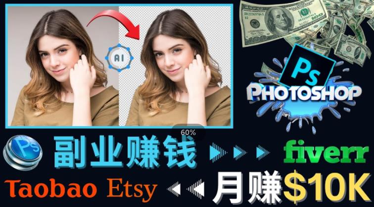 掌握PS修图技能,月赚5000美元以上–利用Adobe Photoshop赚钱的3种途径-致富资源库
