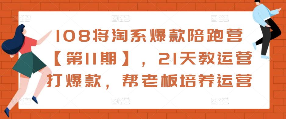 108将淘系爆款陪跑营【第11期】,21天教运营打爆款,帮老板培养运营-致富资源库