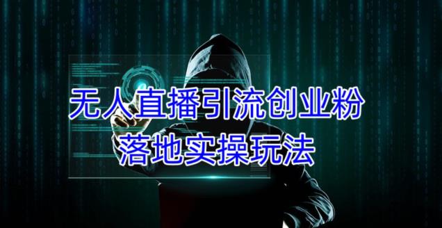 外面收费3980的无人直播引流创业粉落地实操玩法,单日引100+精准创业粉-致富资源库