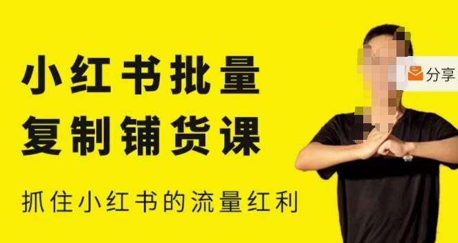 张宾·小红书批量复制铺货课,小红书0-1快速起号变现玩法,抓住小红书的流量红利(更新2023年3月)-致富资源库