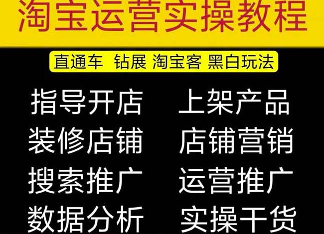 2023淘宝开店教程0基础到高级全套视频网店电商运营培训教学课程-致富资源库