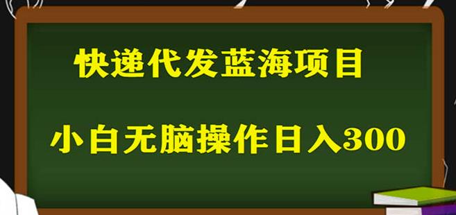 2023最新蓝海快递代发项目,小白零成本照抄也能日入300+-致富资源库
