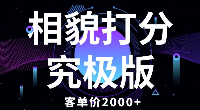 相貌打分究极版，客单价2000+纯新手小白就可操作的项目-致富资源库