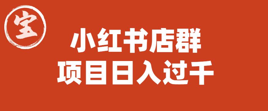 宝哥小红书店群项目，日入过千（图文教程）【揭秘】-致富资源库