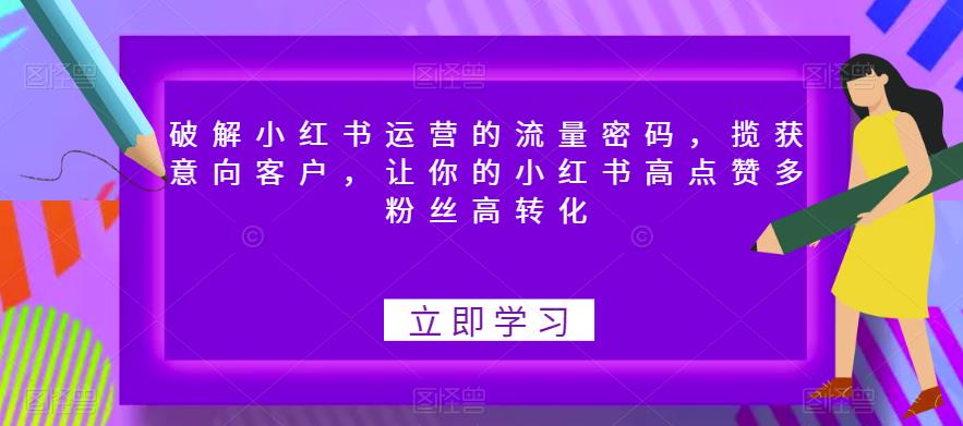 破解小红书运营的流量密码,揽获意向客户,让你的小红书高点赞多粉丝高转化-致富资源库