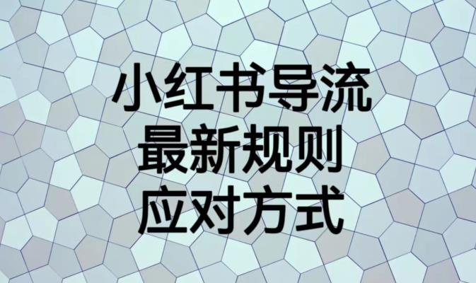 小红书导流最新规则应对方式【揭秘】-致富资源库