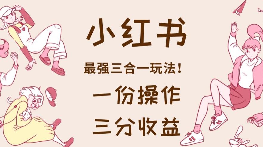 小红书最强三合一玩法,一份操作获得三份收益!【揭秘】-致富资源库