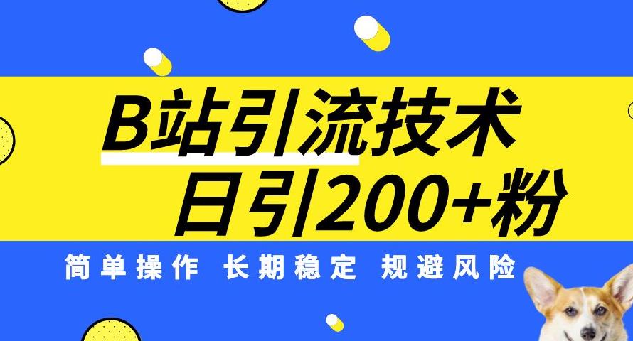 B站引流技术：每天引流200精准粉，简单操作，长期稳定，规避风险-致富资源库