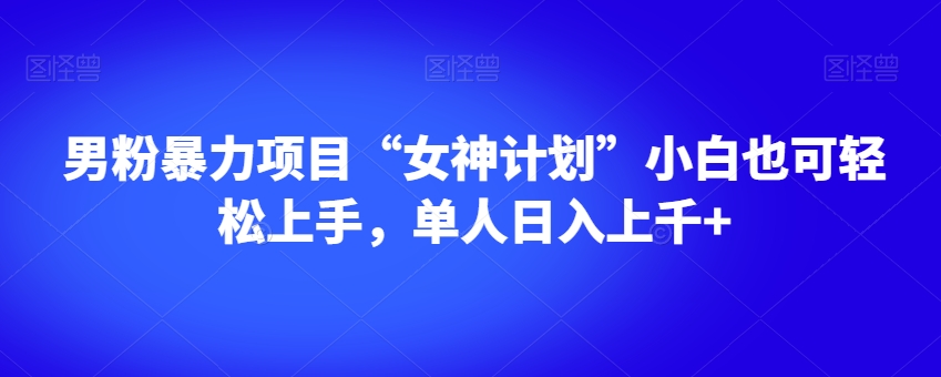 男粉暴力项目“女神计划”小白也可轻松上手,单人日入上千+【揭秘】-致富资源库