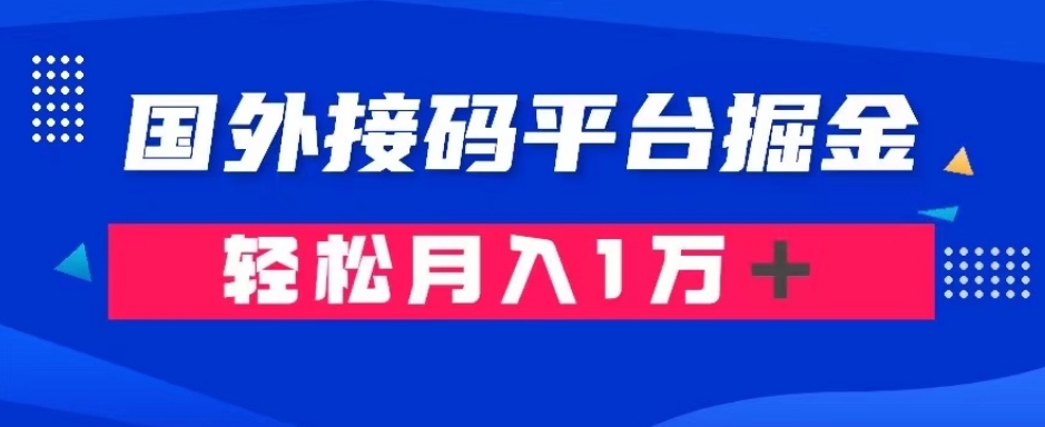 通过国外接码平台掘金:成本1.3,利润10+,轻松月入1万+【揭秘】-致富资源库