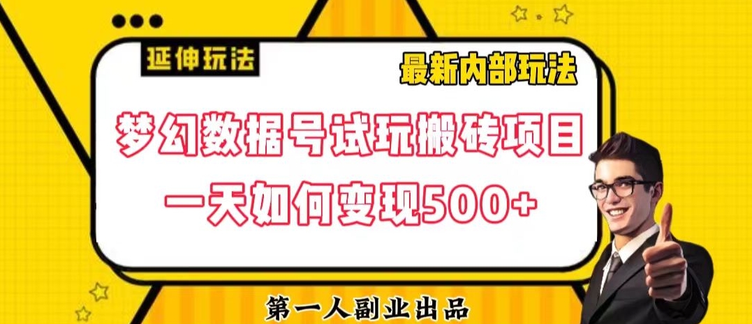 数据号回归玩法游戏试玩搬砖项目再创日入500+【揭秘】-致富资源库
