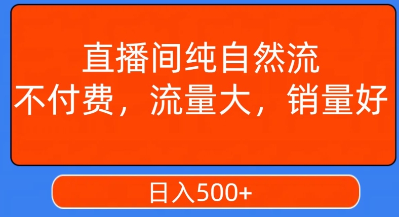 视频号直播间纯自然流,不付费,白嫖自然流,自然流量大,销售高,月入15000+【揭秘】-致富资源库