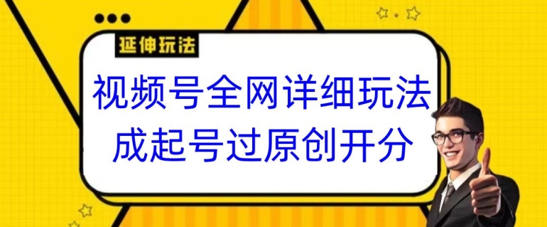 视频号全网最详细玩法,起号过原创开分成,单号日入300+【揭秘】-致富资源库
