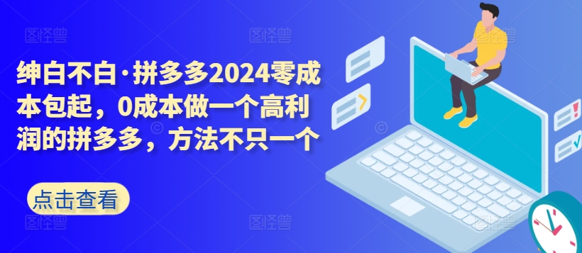 拼多多2024零成本包起,0成本做一个高利润的拼多多,方法不只一个-致富资源库