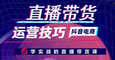 直播带货运营技巧，学实战的直播带货课-致富资源库