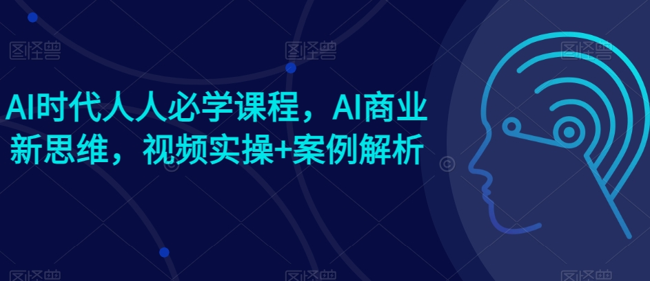 AI时代人人必学课程,AI商业新思维,视频实操+案例解析【赠AI商业爆款案例】-致富资源库