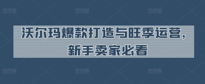 沃尔玛爆款打造与旺季运营，新手卖家必看-致富资源库