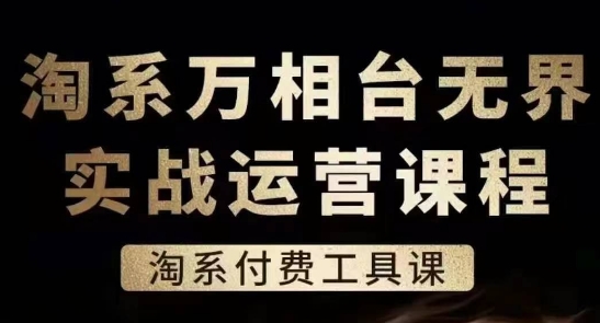 淘系万相台无界实战运营课,淘系付费工具课-致富资源库