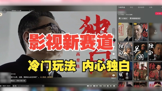 最新影视解说玩法,人物独白,30天涨粉24万+,全流程拆解【揭秘】-致富资源库