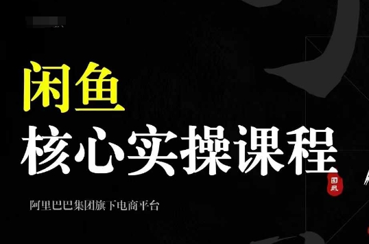 2024闲鱼核心实操课程,从养号、选品、发布、销售,教你做一个出单的闲鱼号-致富资源库