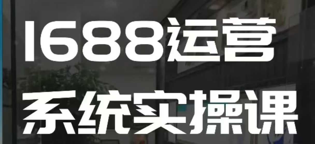 1688高阶运营系统实操课，快速掌握1688店铺运营的核心玩法-致富资源库