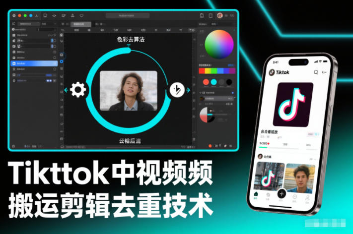Tiktok中视频纯搬运剪辑去重技术，外来技术，自行测试-致富资源库