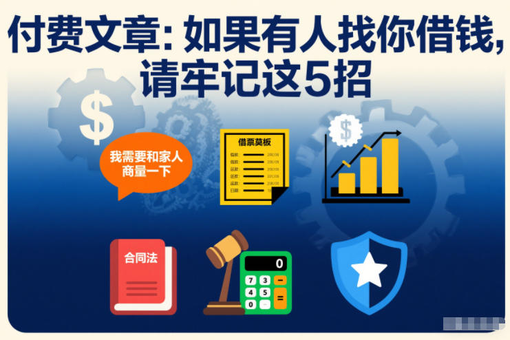 付费文章：如果有人找你借钱，请牢记这5招-致富资源库