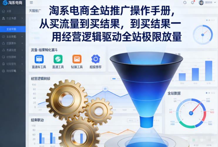 淘系电商全站推广操作手册，从买流量到买结果一用经营逻辑驱动全站极限放量-致富资源库