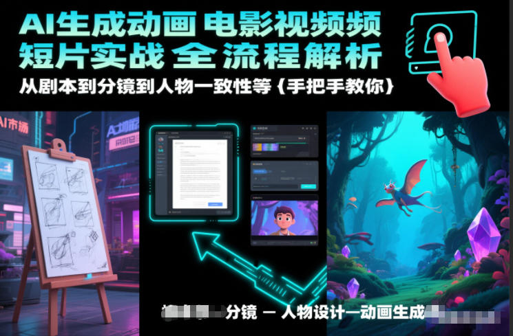 AI生成动画电影视频短片实战全流程解析，从剧本到分镜到人物一致性等手把手教你-致富资源库