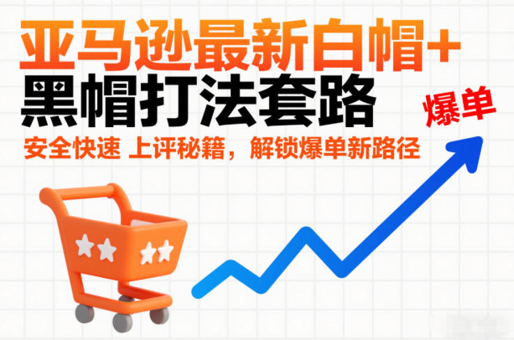 亚马逊最新白帽+黑帽打法套路，安全快速上评秘籍，解锁爆单新路径-致富资源库