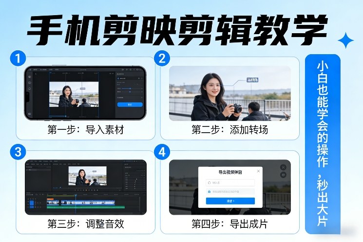 手机剪映剪辑教学，小白也能学会的操作，秒出大片-致富资源库