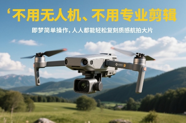 不用无人机、不用专业剪辑，即梦简单操作，人人都能轻松复刻质感航拍大片-致富资源库