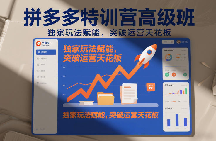 拼多多特训营高阶班，独家玩法赋能，突破运营天花板（更新26年2月）-致富资源库