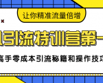 卓凡引流特训营第一期:高手零成本引流秘籍和操作技巧,让你精准流量倍增-致富资源库