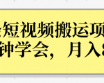 操作性非常强的头条号短视频搬运项目，3分钟学会，轻松月入8000+-致富资源库