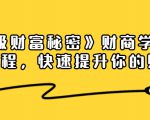 《终极财富秘密》财商学习必修课程，快速提升你的财富（18节视频课）-致富资源库