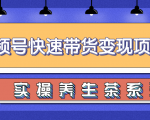 柚子视频号带货实操变现项目，零基础操作养身茶月入10000+-致富资源库