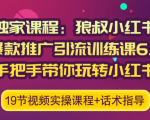 狼叔小红书爆款推广引流训练课6.0,手把手带你玩转小红书-致富资源库