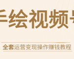 手绘视频号全套运营变现操作赚钱教程：零基础实操月入过万+玩赚视频号-致富资源库