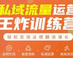 私域流量运营王炸训练营:全网引流+裂变涨粉+私域运营+高效成交-致富资源库