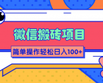 微信搬砖项目，简单几步操作即可轻松日入100+【批量操作赚更多】-致富资源库