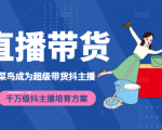 3天从菜鸟成为超级带货抖主播,千万级抖主播培育方案(价值980元)-致富资源库