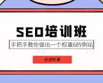SEO培训班课程，手把手教你做出一个权重6的例站，价值8000元-致富资源库