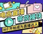 大鹏·电商直播带货课，系统学习直播带货各环节技巧和套路-致富资源库