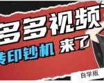 拼多多视频搬砖印钞机玩法，2021年最后一个短视频红利项目-致富资源库